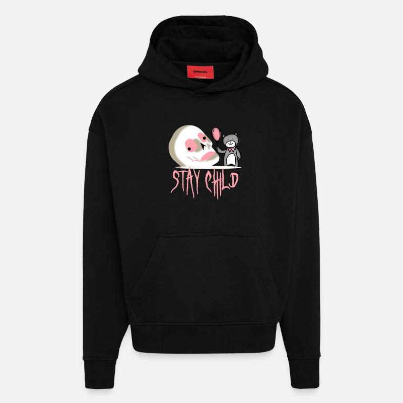 Mädchenhaft bleib kindlich - Hoodie- made by SPREAD  - SOLID BLACK