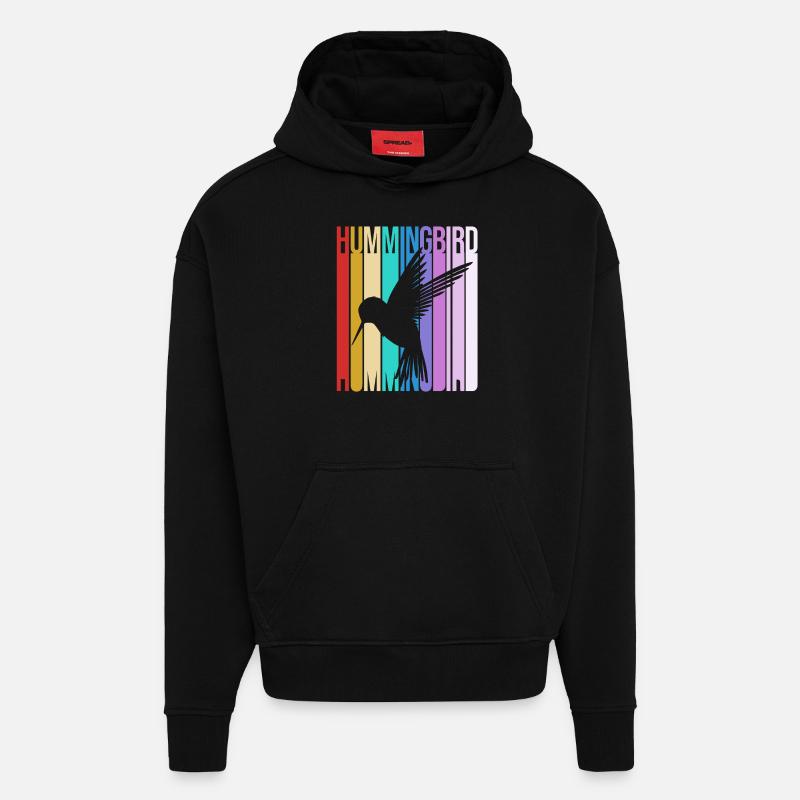 Colibri - Sweat à capuche bio épais oversize fabriqué en UE - SOLID BLACK