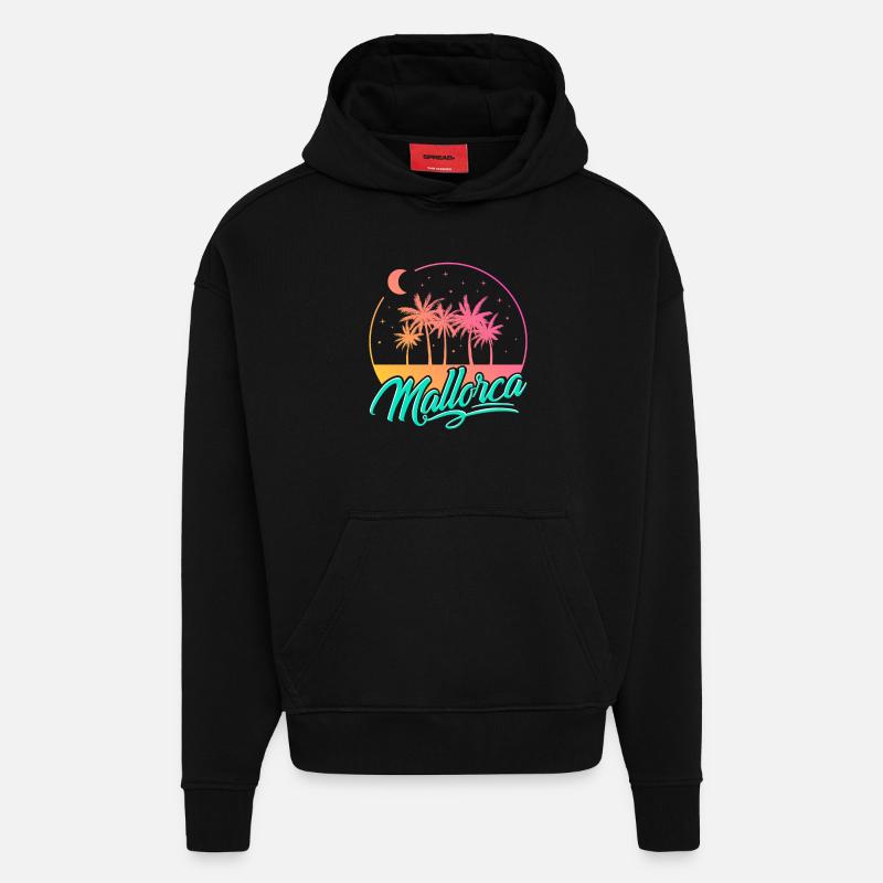 Mallorca - Hoodie- made by SPREAD  - SOLID BLACK