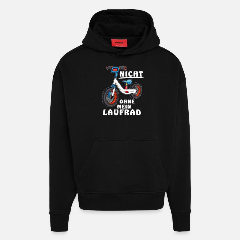 PAS SANS MA DRAISIENNE - Sweat à capuche bio épais oversize fabriqué en UE - SOLID BLACK