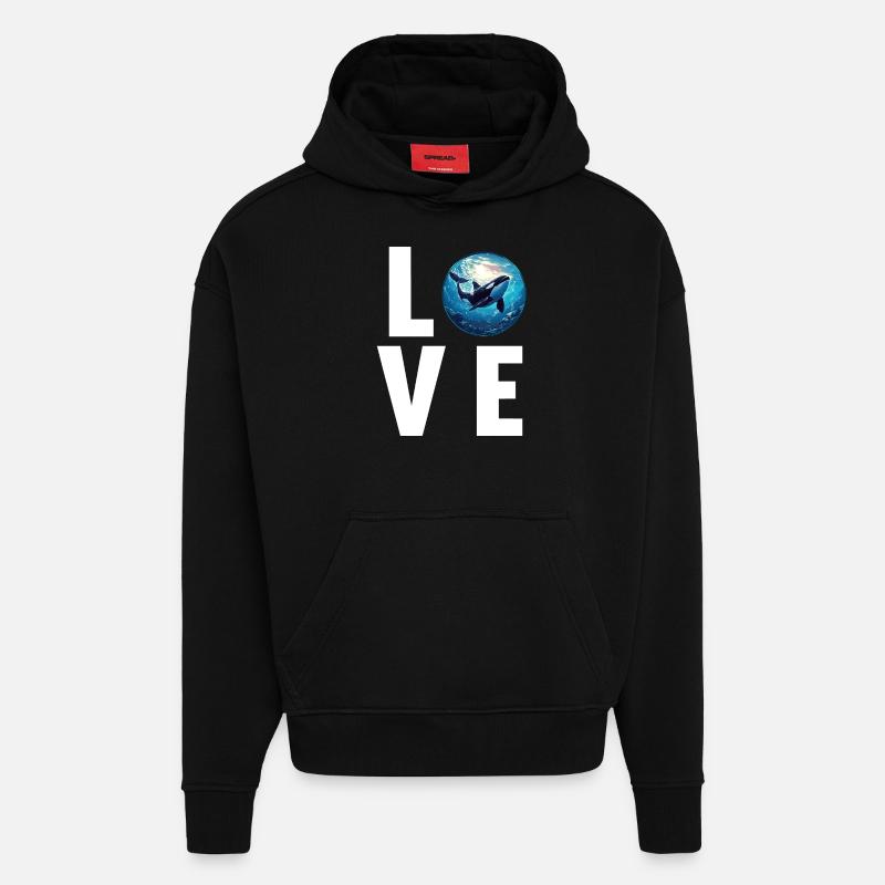 Orcas Orca - Hoodie- made by SPREAD  - SOLID BLACK