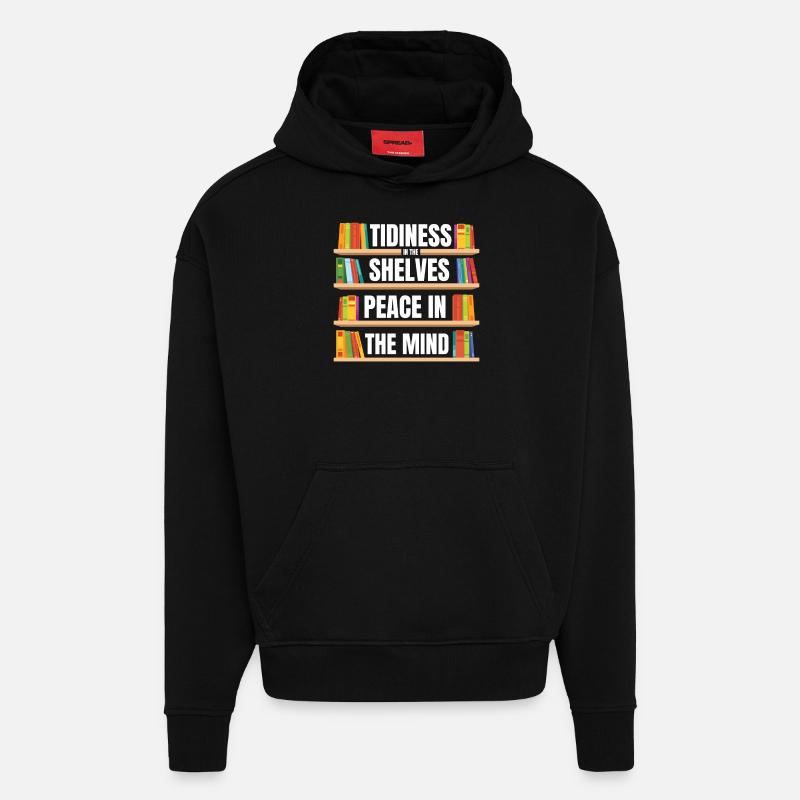 Bibliotheksassistent - Hoodie- made by SPREAD  - SOLID BLACK