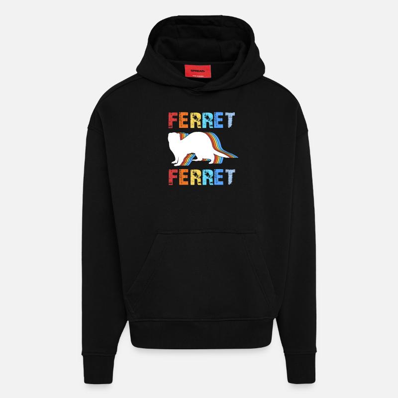 Frettchen - Hoodie- made by SPREAD - SOLID BLACK