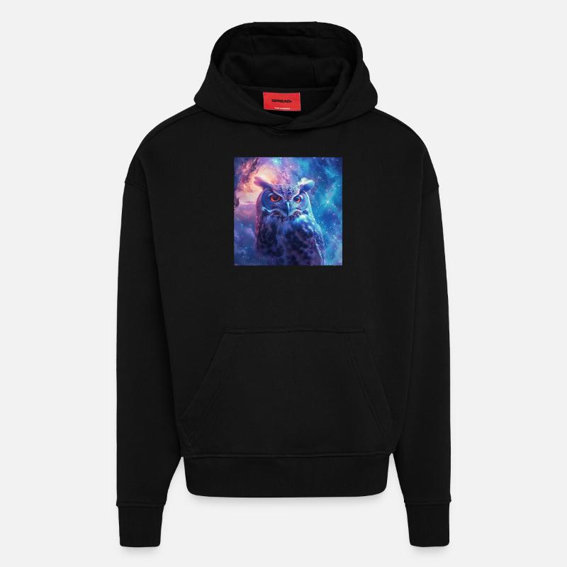 Eule - Hoodie- made by SPREAD  - SOLID BLACK