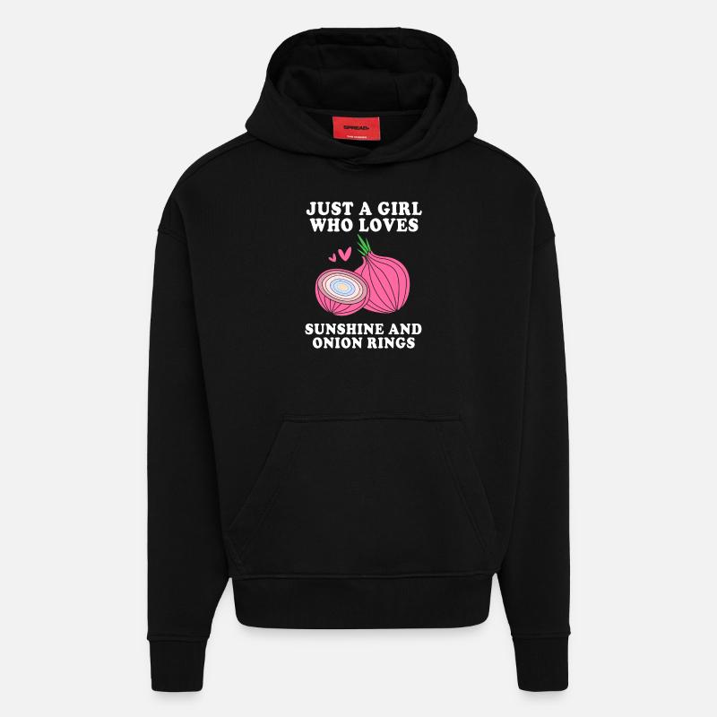 oignon - Sweat à capuche bio épais oversize fabriqué en UE - SOLID BLACK