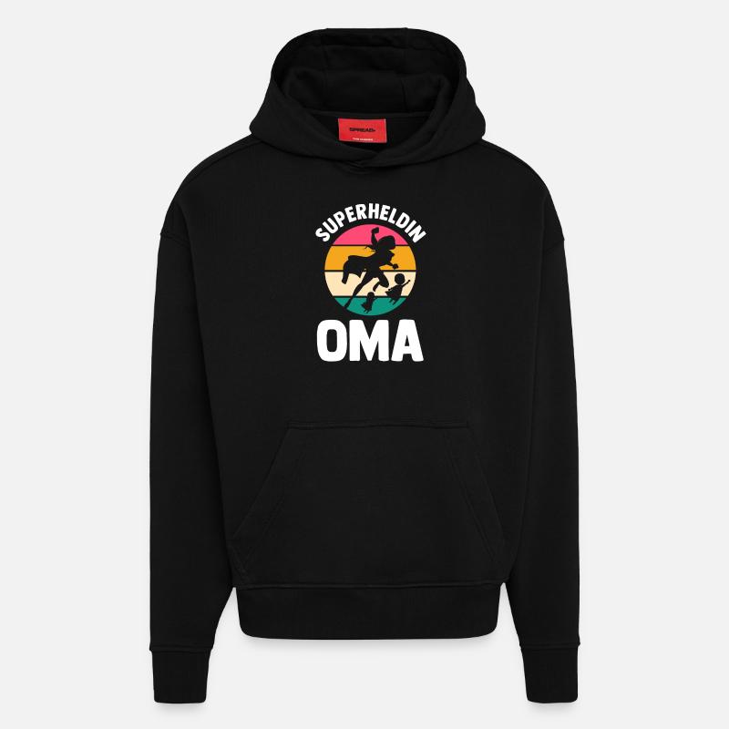Großmutter Oma - Hoodie- made by SPREAD - SOLID BLACK