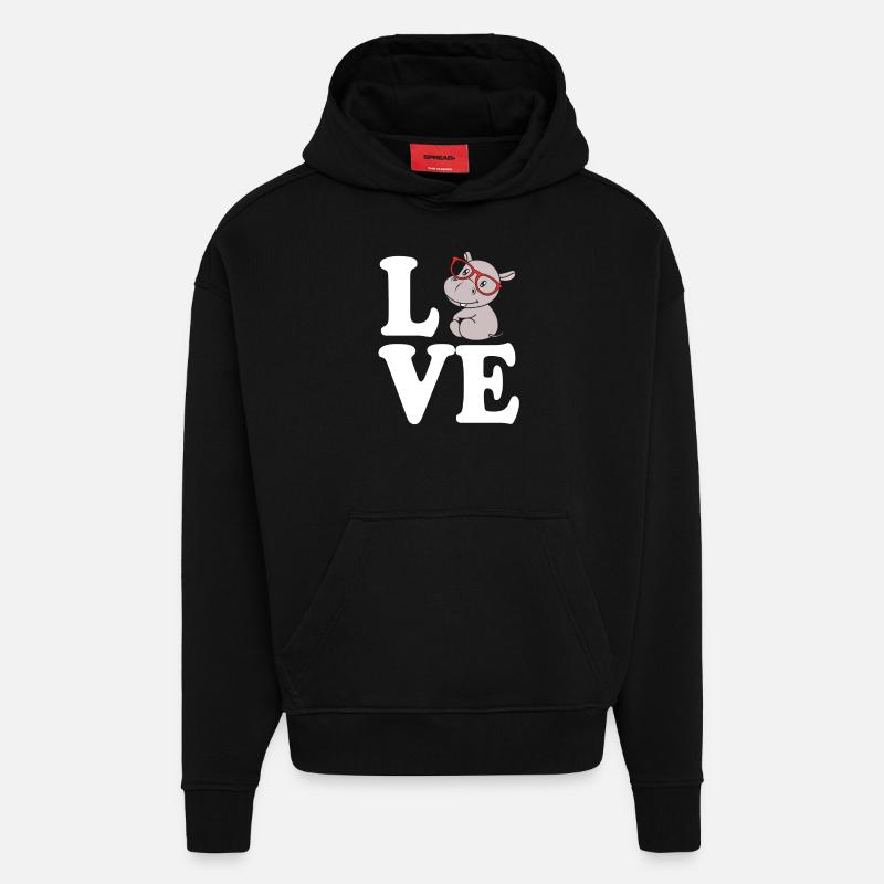 Nilpferd - Hoodie- made by SPREAD  - SOLID BLACK