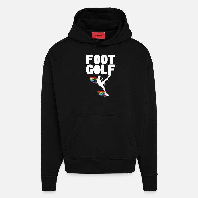 Golf à pied - Sweat à capuche bio épais oversize fabriqué en UE - SOLID BLACK