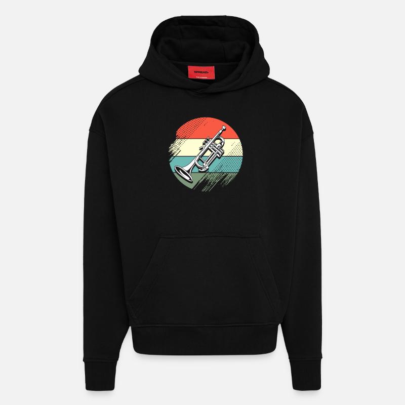 Posaune - Hoodie- made by SPREAD  - SOLID BLACK