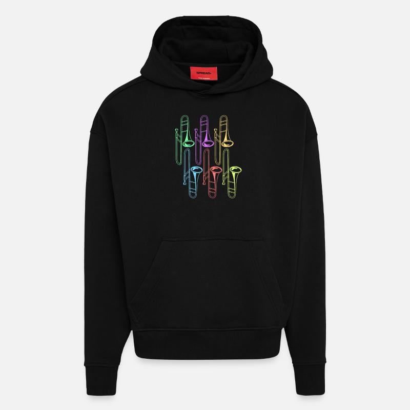 Posaune - Hoodie- made by SPREAD  - SOLID BLACK