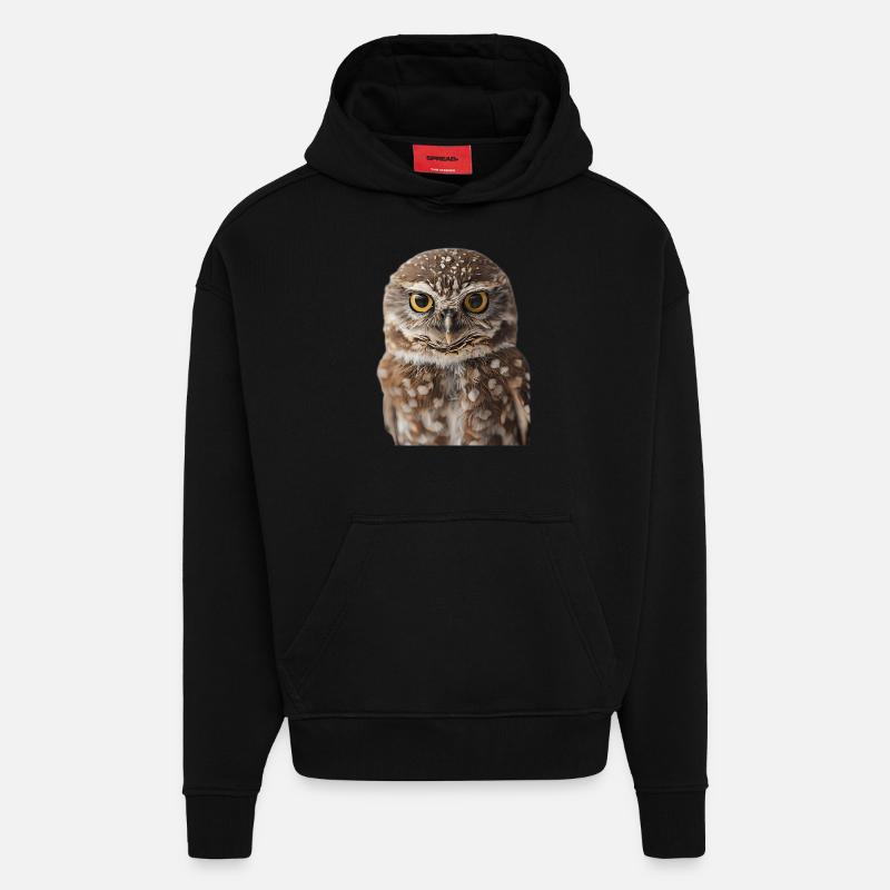 Eule - Hoodie- made by SPREAD  - SOLID BLACK