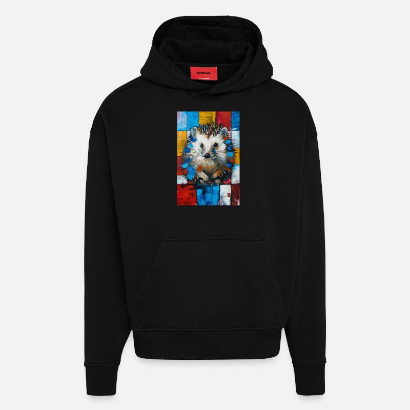 Igel - Hoodie- made by SPREAD  - SOLID BLACK