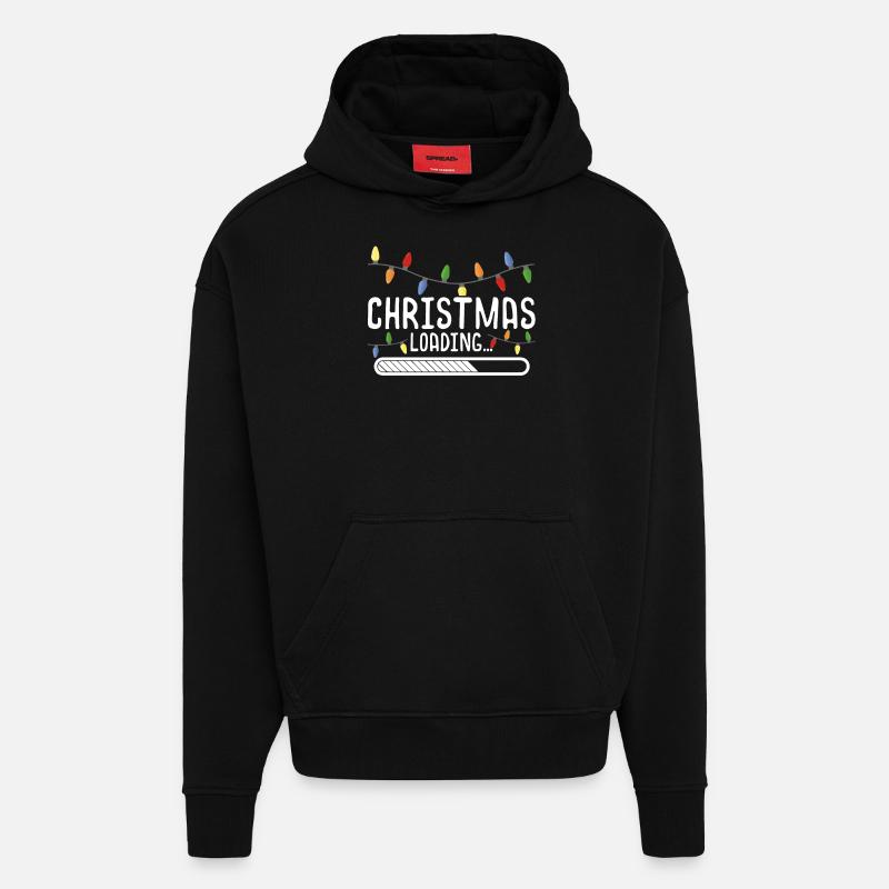 Christmas Is Loading - Hoodie- made by SPREAD  - SOLID BLACK