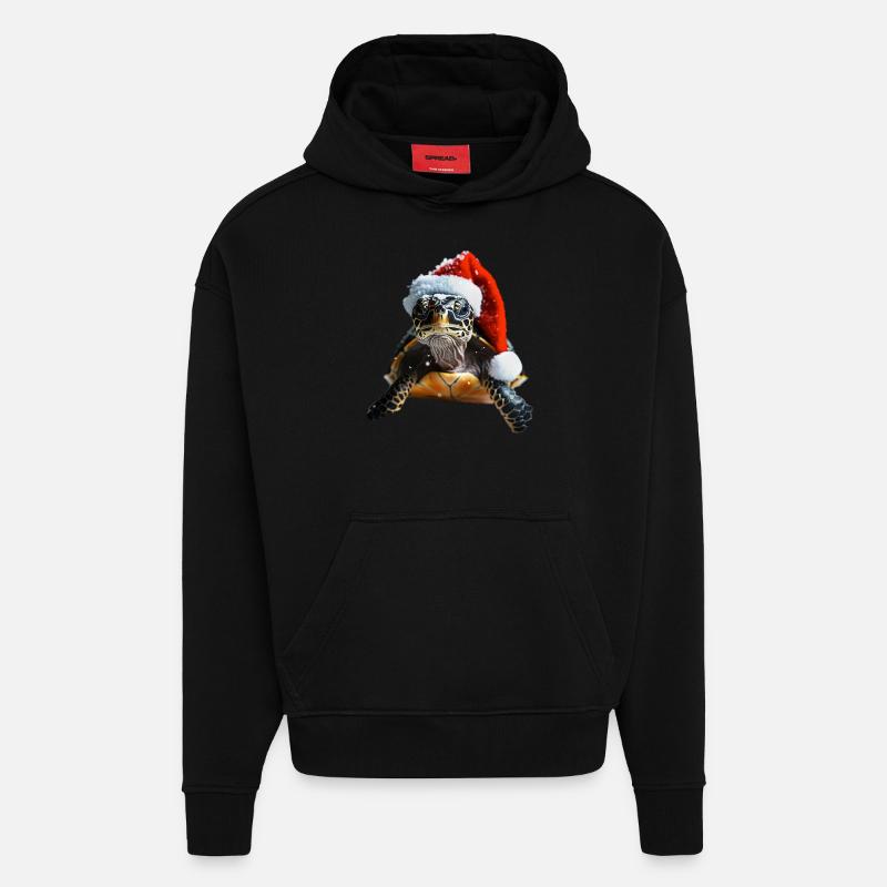 Turtle - Hoodie- made by SPREAD  - SOLID BLACK