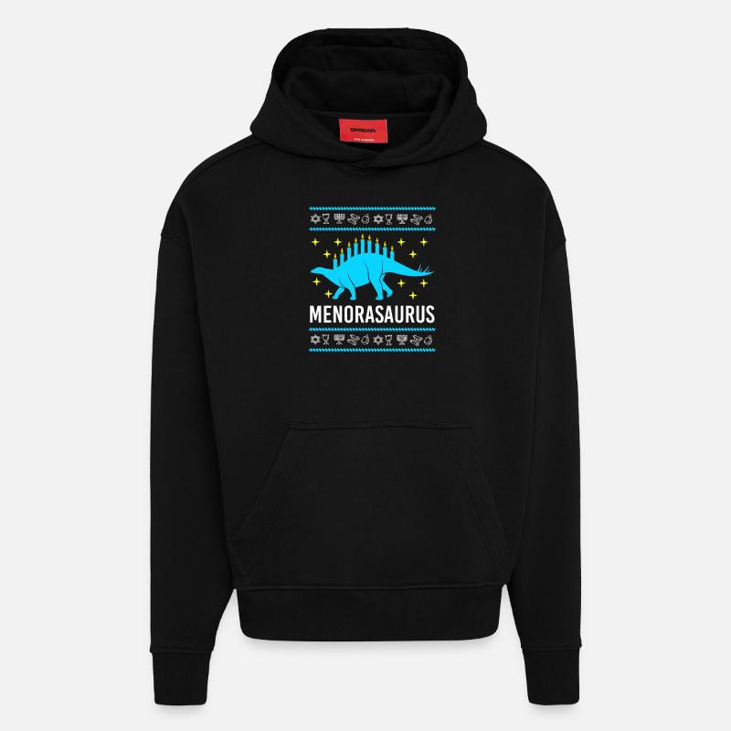 Hanoucca - Sweat à capuche bio épais oversize fabriqué en UE - SOLID BLACK
