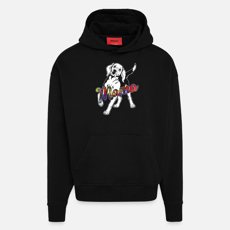 Beagle Beagle Mama - Hoodie- made by SPREAD  - SOLID BLACK