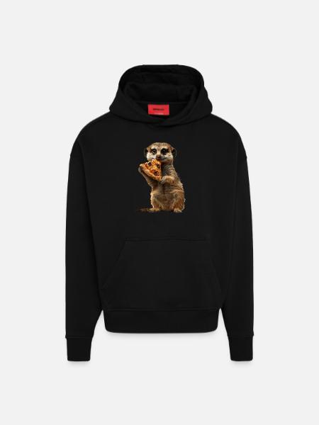 Erdmännchen - Hoodie- made by SPREAD - SOLID BLACK