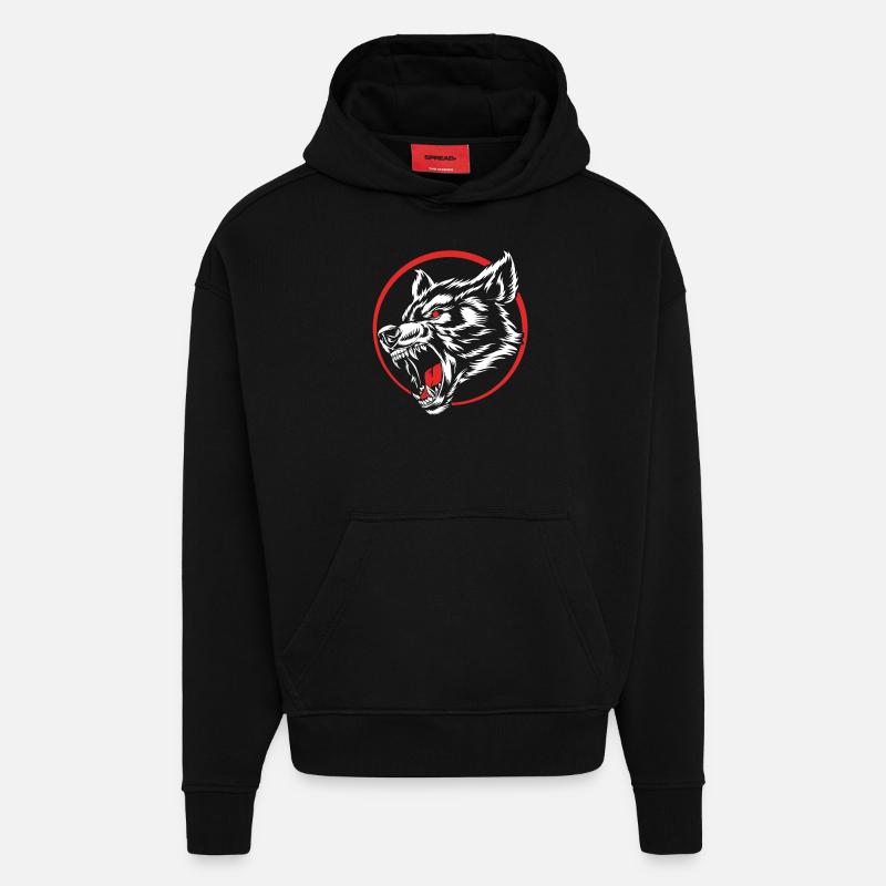 Werwolf - Hoodie- made by SPREAD  - SOLID BLACK