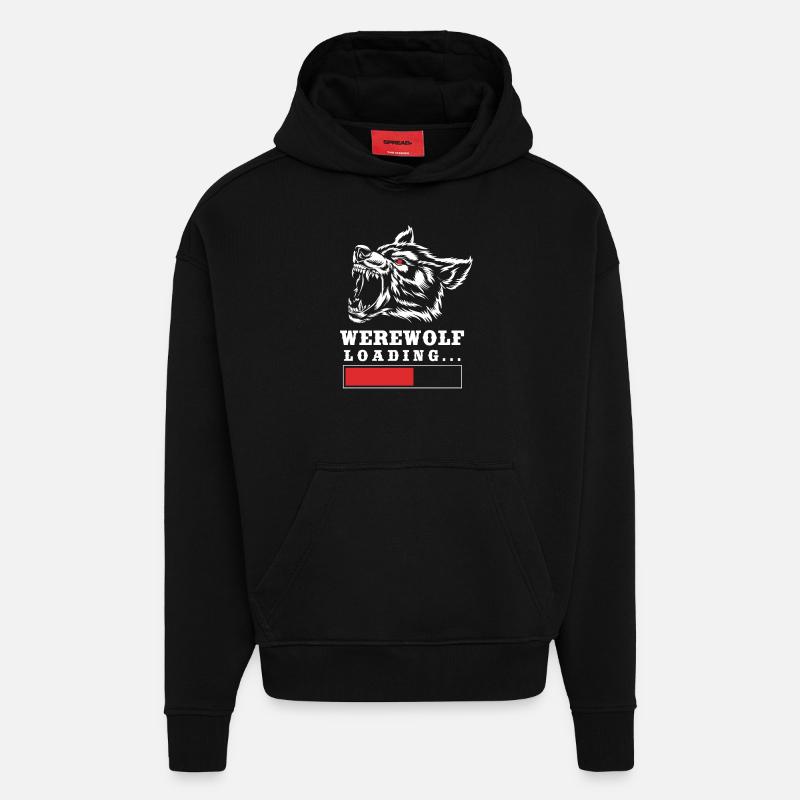Werwolf - Hoodie- made by SPREAD - SOLID BLACK