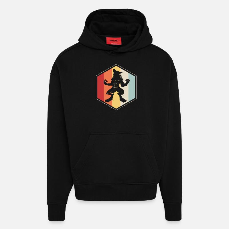 Werwolf - Hoodie- made by SPREAD  - SOLID BLACK