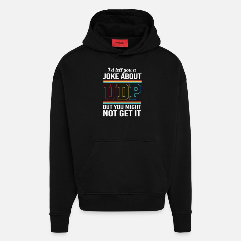 Cyber programmeur cybersécurité Hacker - Sweat à capuche bio épais oversize fabriqué en UE - SOLID BLACK