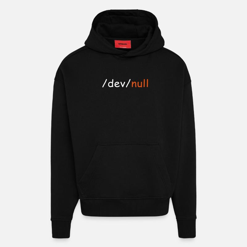 dev null - Hoodie- made by SPREAD  - SOLID BLACK