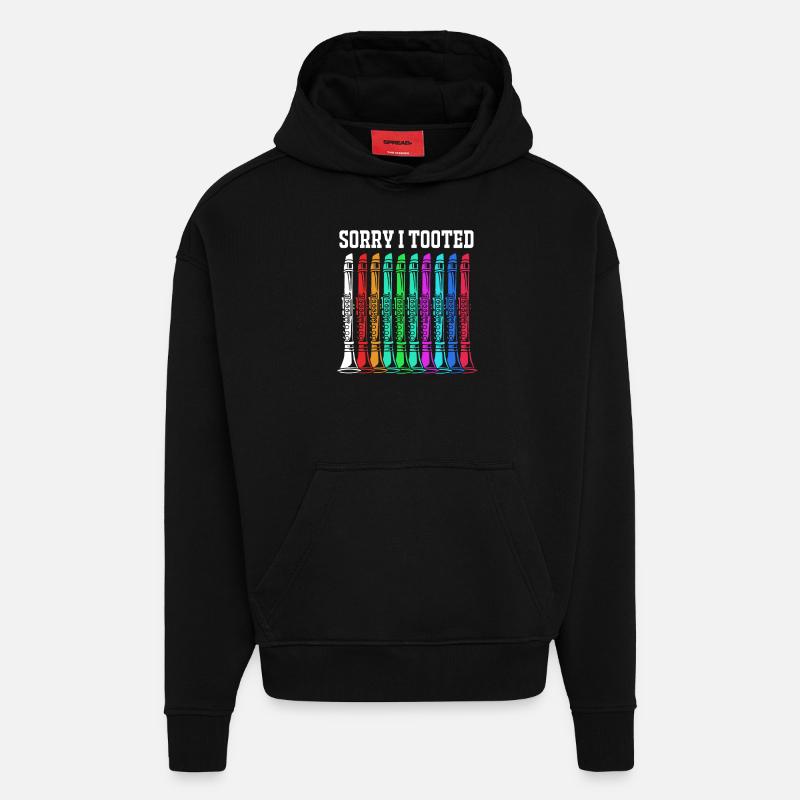 Klarinette - Hoodie- made by SPREAD  - SOLID BLACK