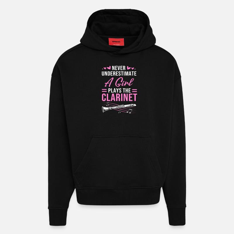 Klarinette - Hoodie- made by SPREAD - SOLID BLACK