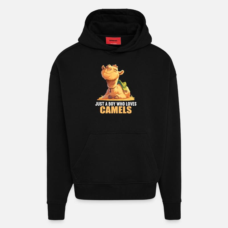 Camel Kamele Kamel - Hoodie- made by SPREAD  - SOLID BLACK
