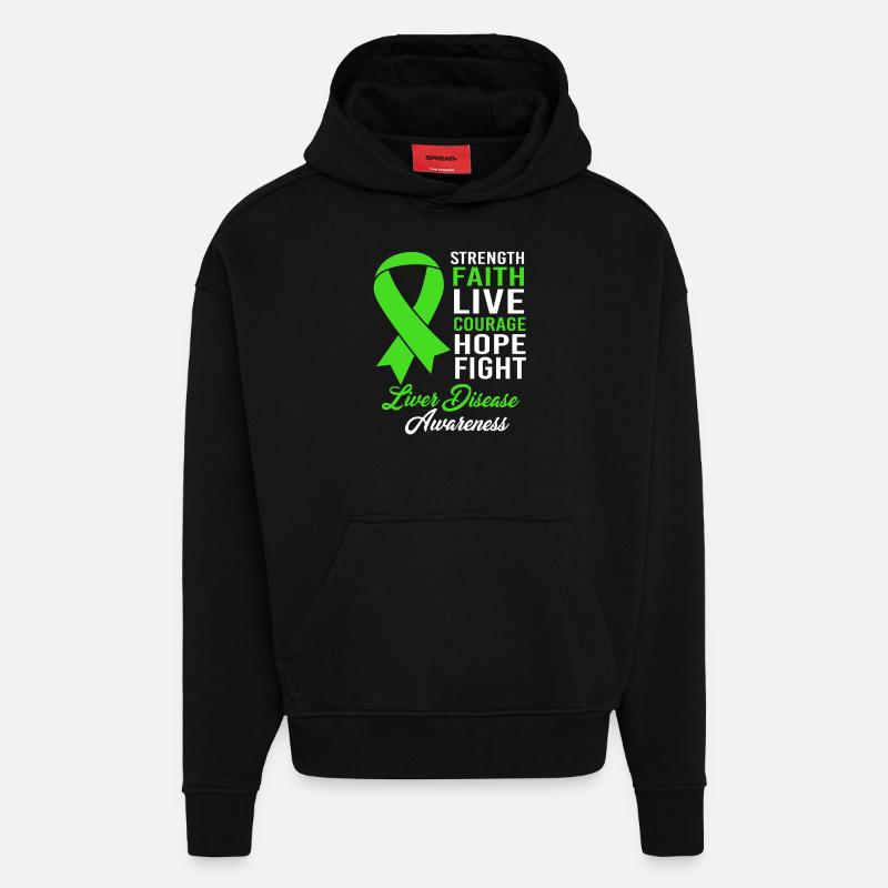 Lebererkrankung - Hoodie- made by SPREAD  - SOLID BLACK