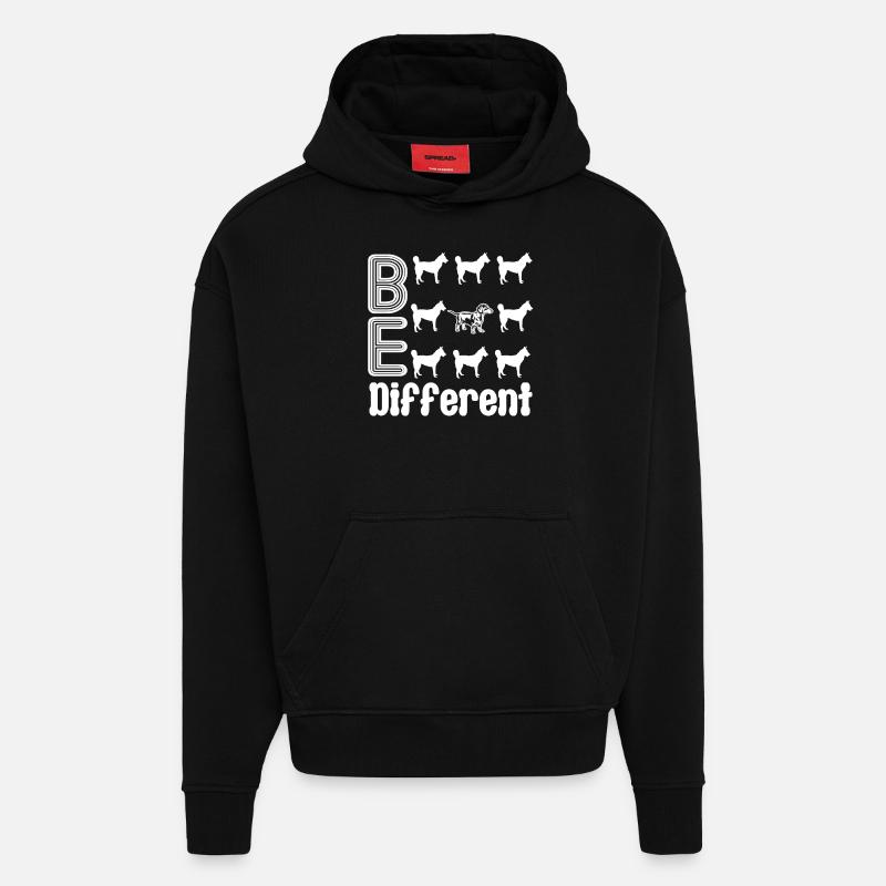 Dachshund Dachshund Be Different - Hoodie- made by SPREAD - SOLID BLACK