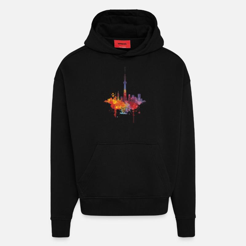 Sōka - Sweat à capuche bio épais oversize fabriqué en UE - SOLID BLACK
