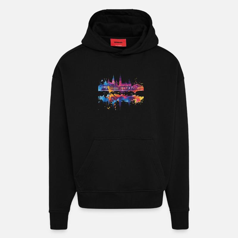 Bytom - Sweat à capuche bio épais oversize fabriqué en UE - SOLID BLACK