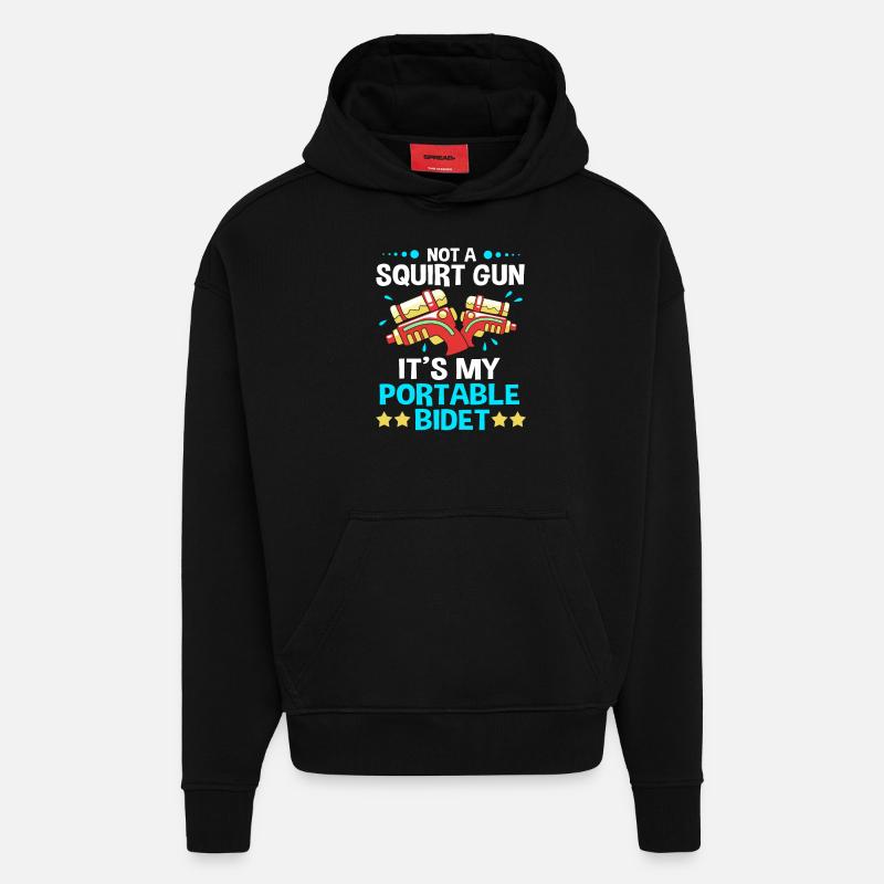 Wasserpistole - Hoodie- made by SPREAD - SOLID BLACK