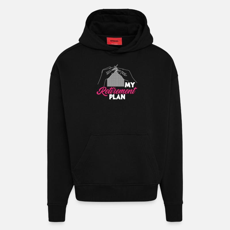 Stricken Mein Ruhestandsplan - Hoodie- made by SPREAD  - SOLID BLACK