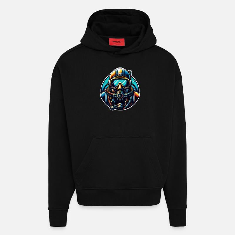 Tauchen Taucher - Hoodie- made by SPREAD  - SOLID BLACK