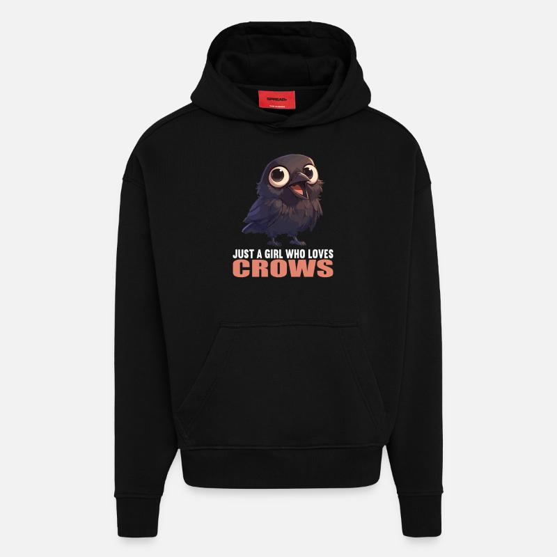 Krähen Krähe - Hoodie- made by SPREAD  - SOLID BLACK