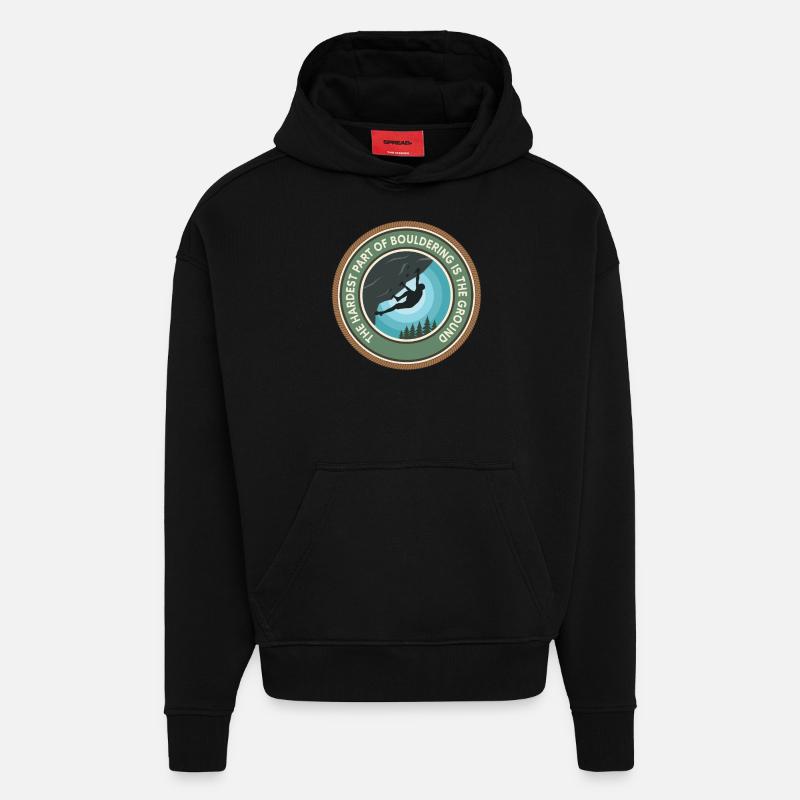 Bouldern Boulderer Boulder - Hoodie- made by SPREAD  - SOLID BLACK