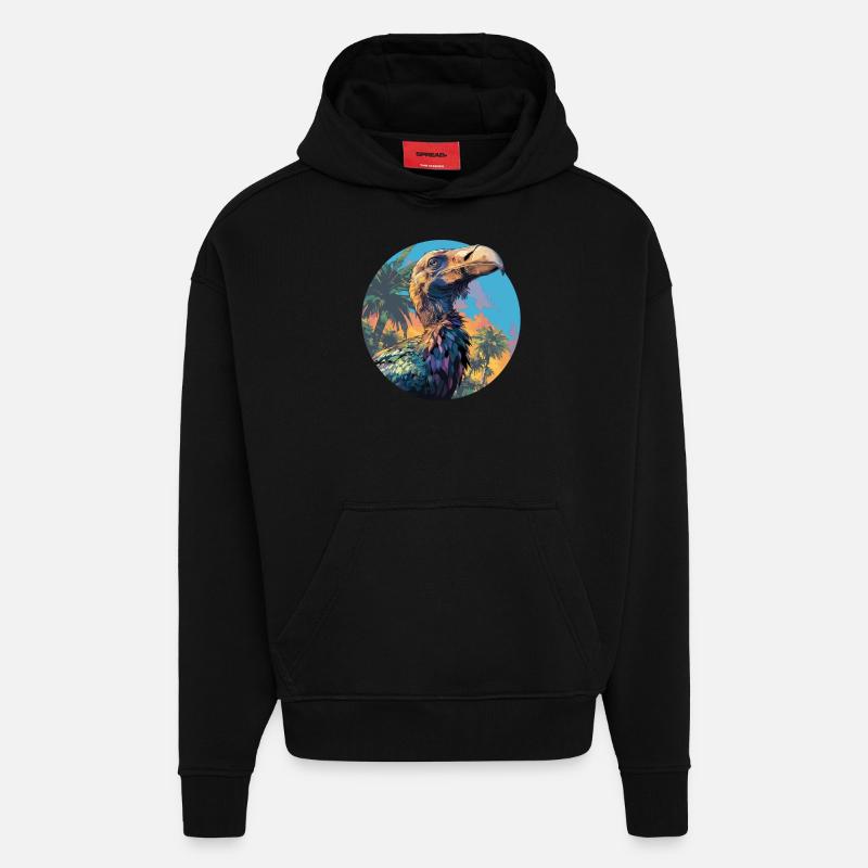 Dodos Dodo - Sweat à capuche bio épais oversize fabriqué en UE - SOLID BLACK