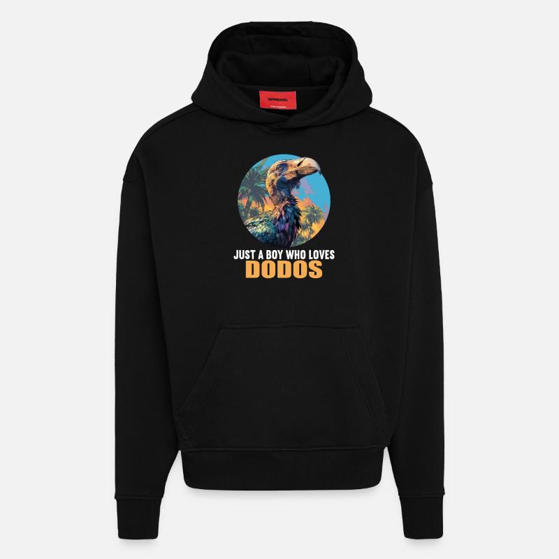 Dodos Dodo - Sweat à capuche bio épais oversize fabriqué en UE - SOLID BLACK