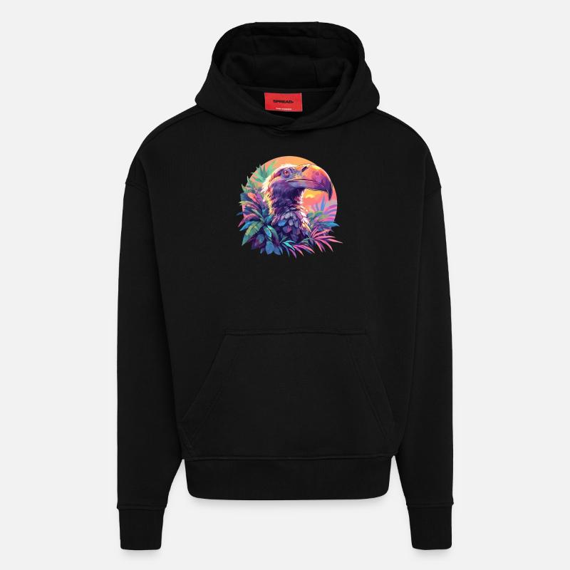 Dodos Dodo - Sweat à capuche bio épais oversize fabriqué en UE - SOLID BLACK
