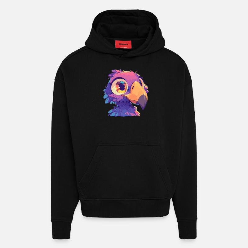 Dodos Dodo - Sweat à capuche bio épais oversize fabriqué en UE - SOLID BLACK
