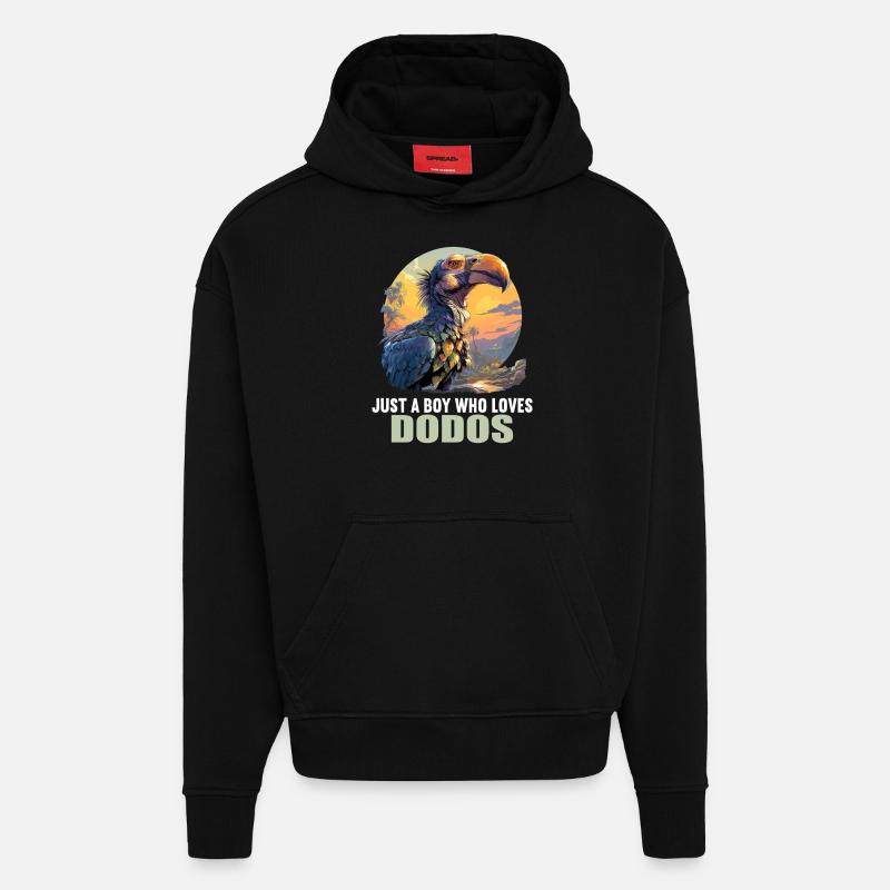 Dodos Dodo - Sweat à capuche bio épais oversize fabriqué en UE - SOLID BLACK