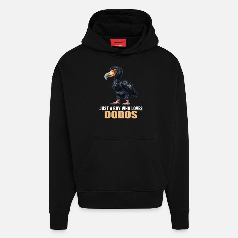 Dodos Dodo - Sweat à capuche bio épais oversize fabriqué en UE - SOLID BLACK