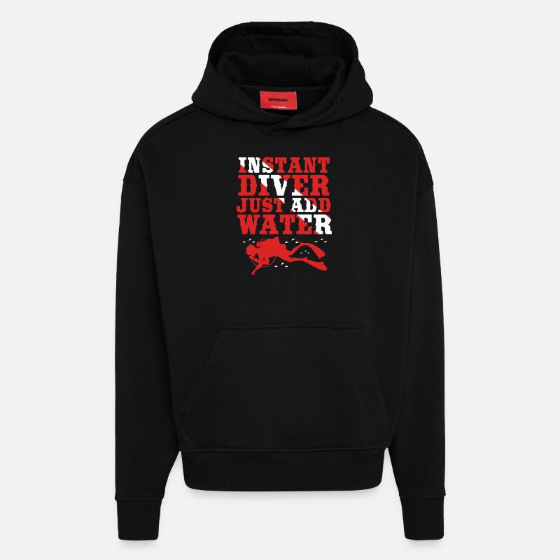 Tauchen - Hoodie- made by SPREAD - SOLID BLACK