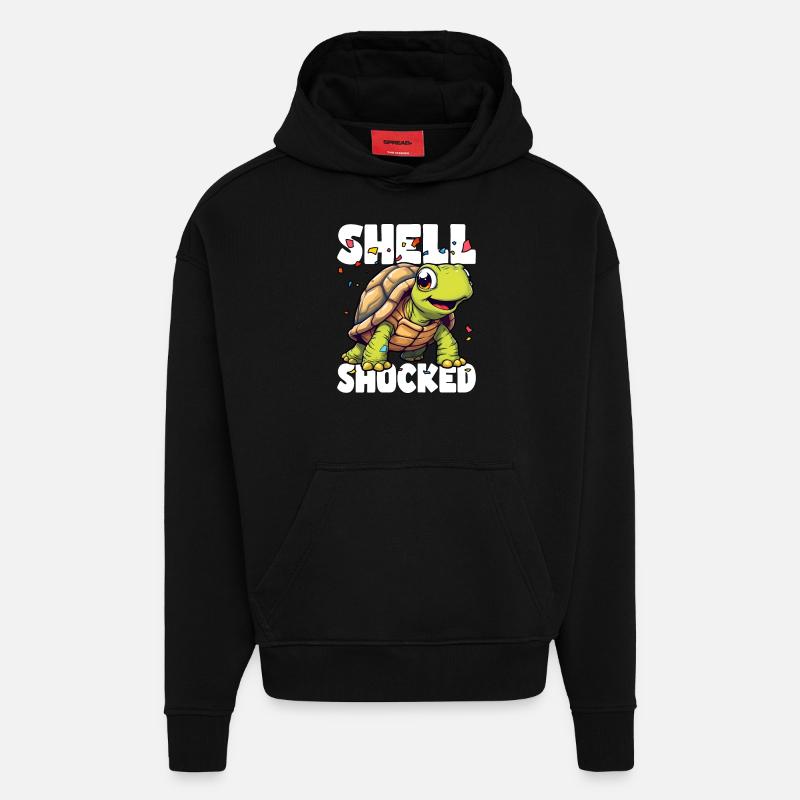 CHOQUÉ ET ADORÉ - Sweat à capuche bio épais oversize fabriqué en UE - SOLID BLACK