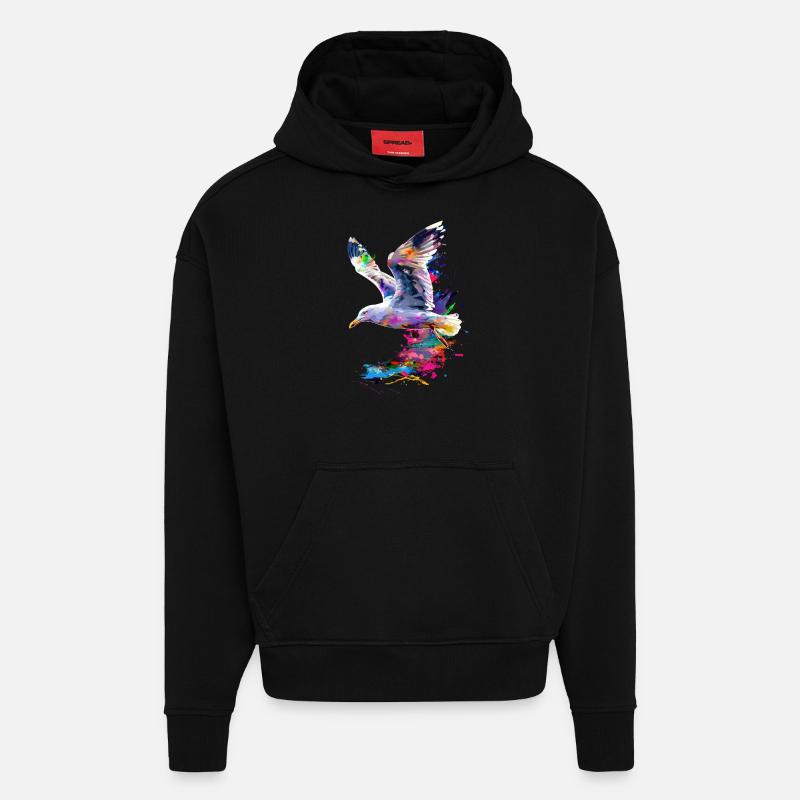 Möwe - Hoodie- made by SPREAD  - SOLID BLACK