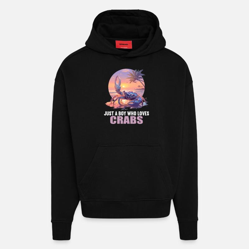 Krabbe Krabben - Hoodie- made by SPREAD  - SOLID BLACK