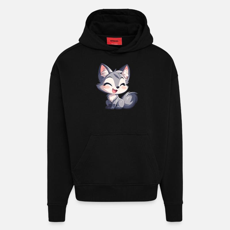 Graufüchse Graufuchs - Hoodie- made by SPREAD  - SOLID BLACK