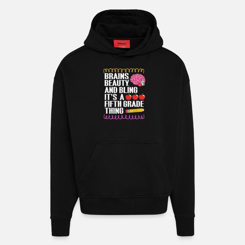 Cm2 - Sweat à capuche bio épais oversize fabriqué en UE - SOLID BLACK